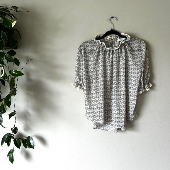 Sundance chiffon short sleeve blouse top - Picture 1 of 10